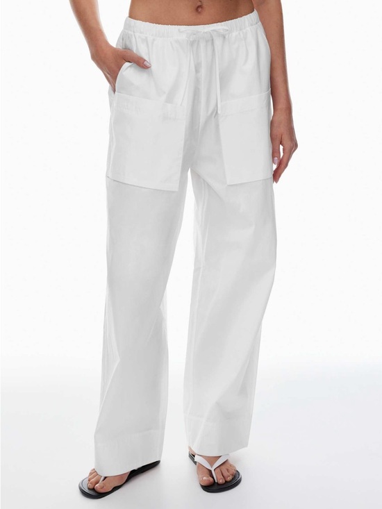 Babaton Pants - Babaton white poplin pants